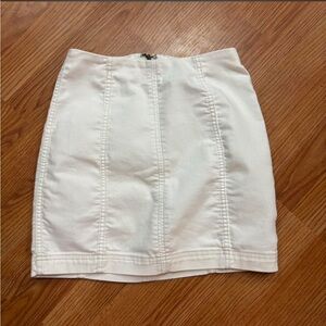 Free People Cream Pencil Skirt